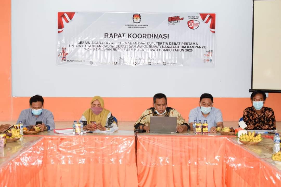 Rakor Persiapan Debat Pertama dalam pemilihan Bupati dan Wakil Bupati Dompu Tahun 2020