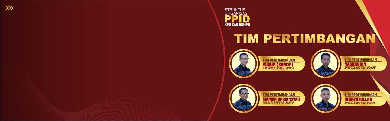 Struktur Organisasi PPID KPU KABUPATEN DOMPU - Tim Pertimbangan PPID